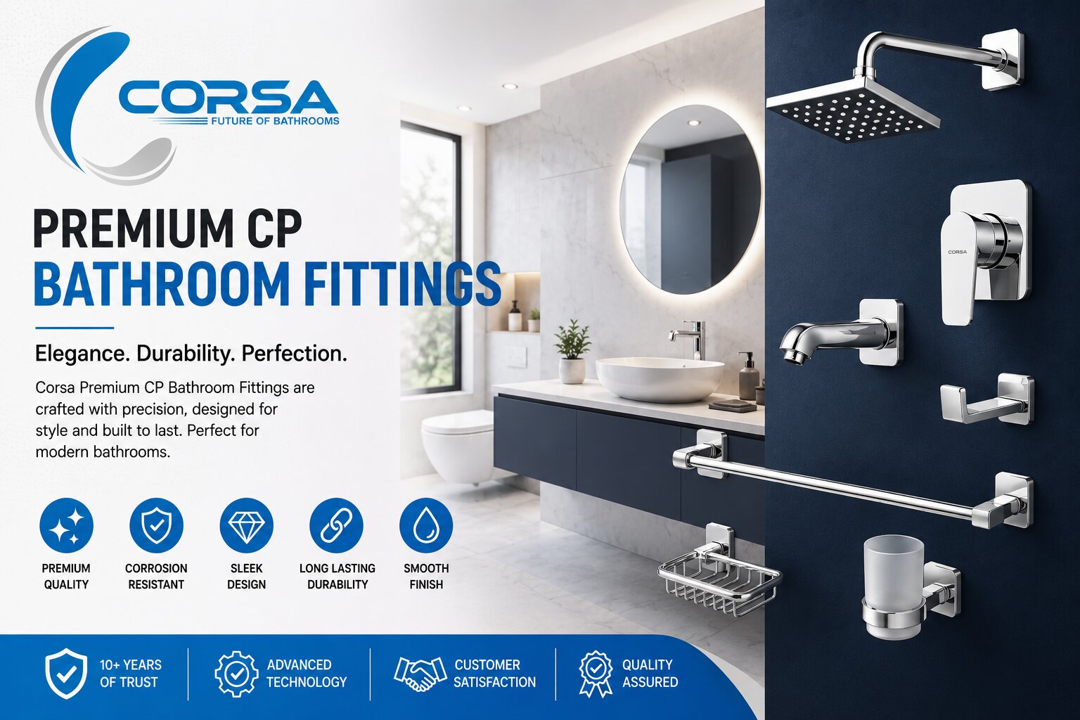 Premium CP Bathroom Fittings