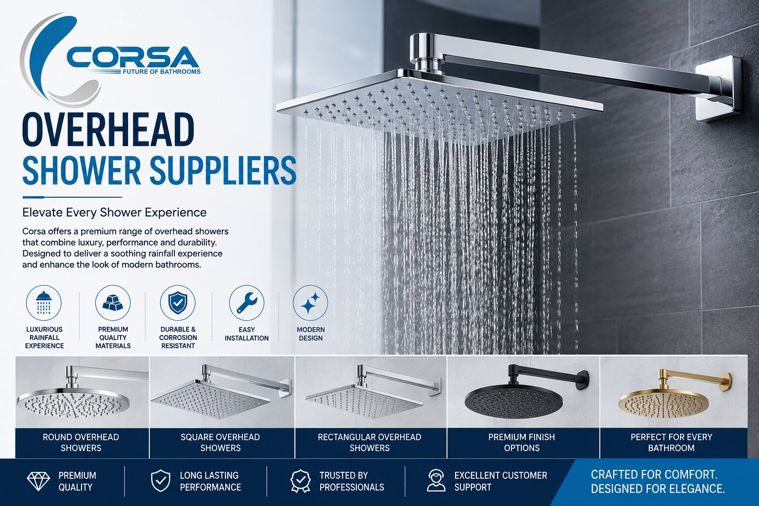 Overhead Shower Suppliers