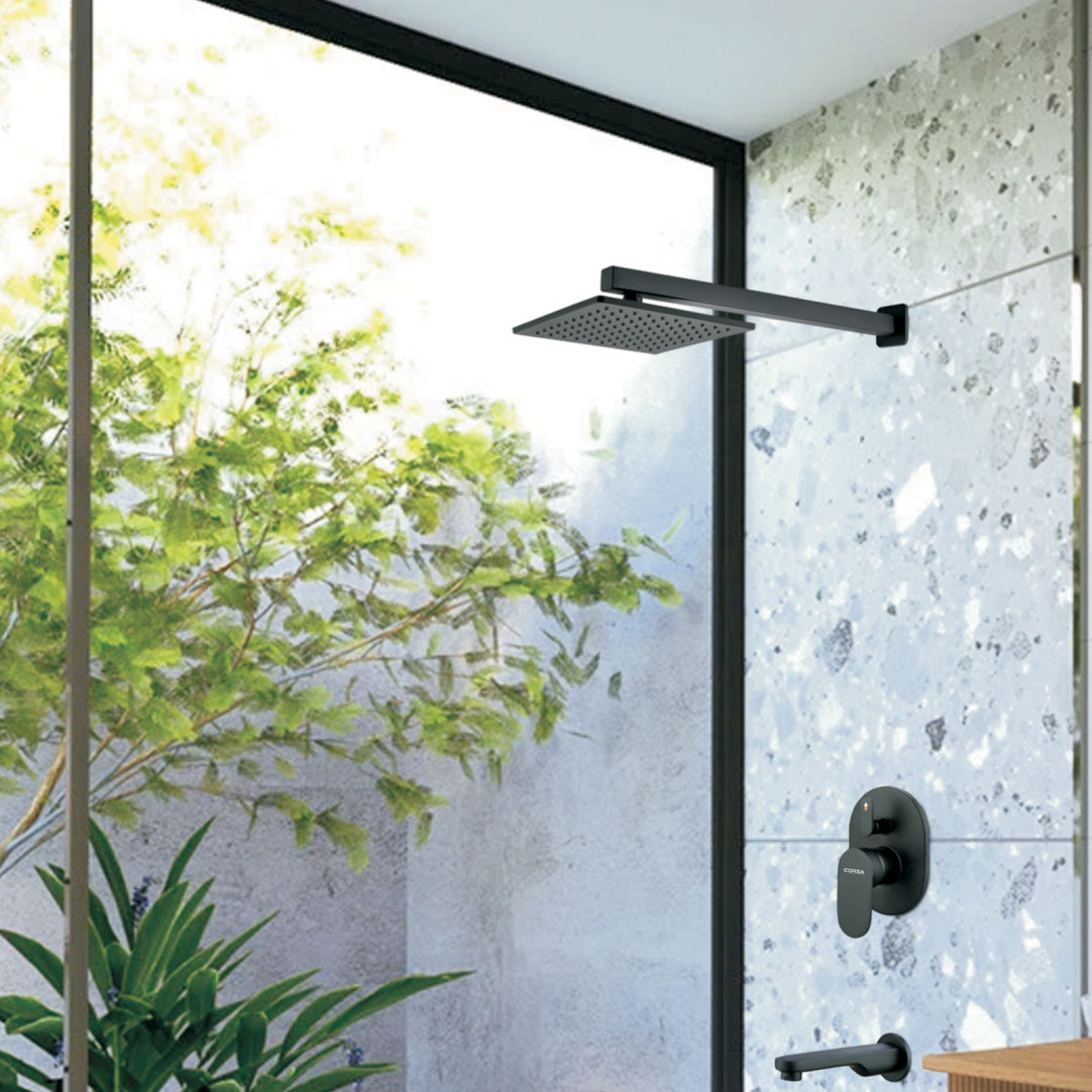 CORSA Adjustable Hand Shower on Rail